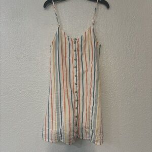 Roxy Striped Mini Dress in Blue and Orange